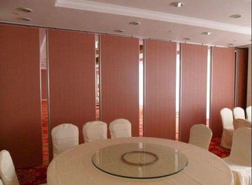 Hotel Acoustic Wooden Folding Movable Room Partition Wall With Pass Door