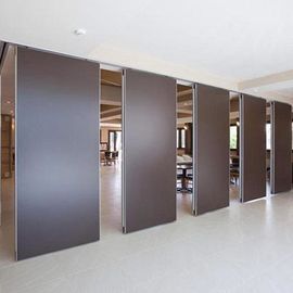 Modern Melamine Board Folding Partition Walls / Acoustic Sliding Room Dividers