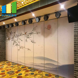 कार्यालय होटल सजावट के लिए लकड़ी की तह दरवाजे जंगम विभाजन दीवार