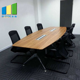 आधुनिक कार्यालय फर्नीचर सेट MFC बोर्ड मेलामाइन लैमिनेट मीटिंग रूम टेबल