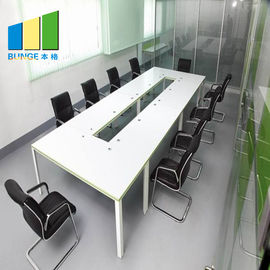 आधुनिक कार्यालय फर्नीचर सेट MFC बोर्ड मेलामाइन लैमिनेट मीटिंग रूम टेबल