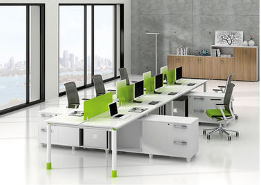 स्टील फ्रेम यूनिवर्सल वर्कस्टेशन कंप्यूटर टेबल फर्नीचर 2 - 6 व्यक्ति के लिए