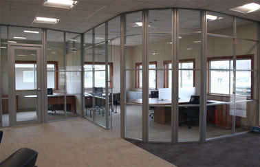 बाहरी और आंतरिक फिसलने तह ग्लास विभाजन दीवारों कार्यालय / कारखाने के लिए