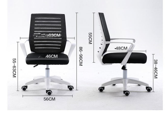 आधुनिक शैली कम बैक मेष सांस कुंडा कार्यालय की कुर्सी