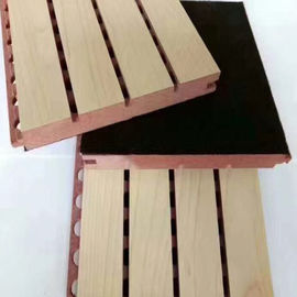 Interior Decoration Sound Absorb Wooden Grooved Acoustic Panels
