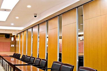 Operable Office Partition Walls / Aluminium Track Rollers Interior Folding Sliding Doors