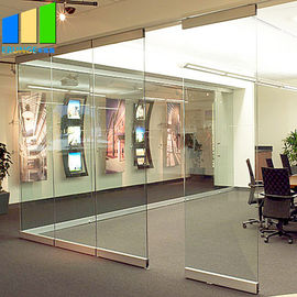 सम्मेलन केंद्र के लिए बंधनेवाला जंगम विभाजन दीवार / क्लैंप Frameless ग्लास विभाजन दीवार