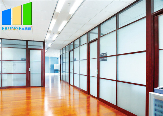 एल्यूमिनियम फ्रेम ध्वनिरोधी ग्लास विभाजन पूर्ण ऊंचाई कार्यालय दीवार विभक्त