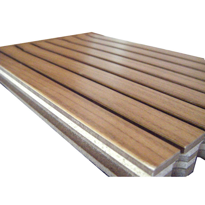 Wood Wall Paneling Wooden Grooved Acoustic Panel MGO Fireproof Veneer Surface Gymnasium